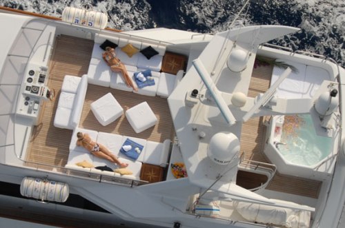 Yacht Lifestyle Shot from the Air
